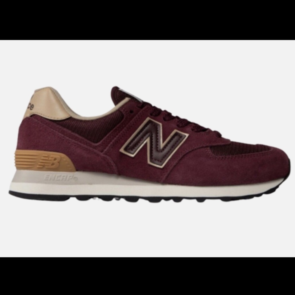 New Balance Burgundy and Tan Sneakers